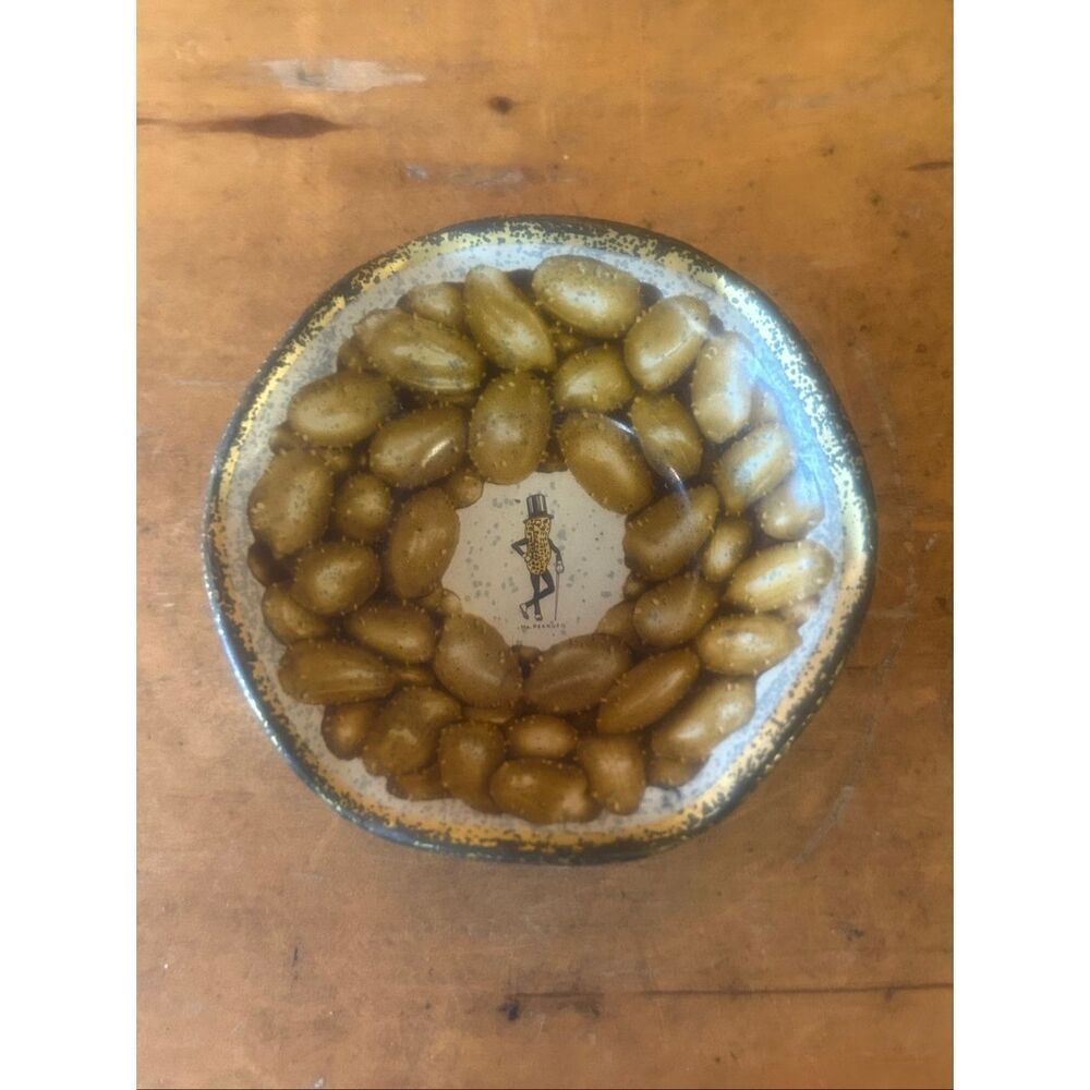 Antique PLANTERS PEANUTS MR PEANUT VINTAGE METAL TIN (6013)